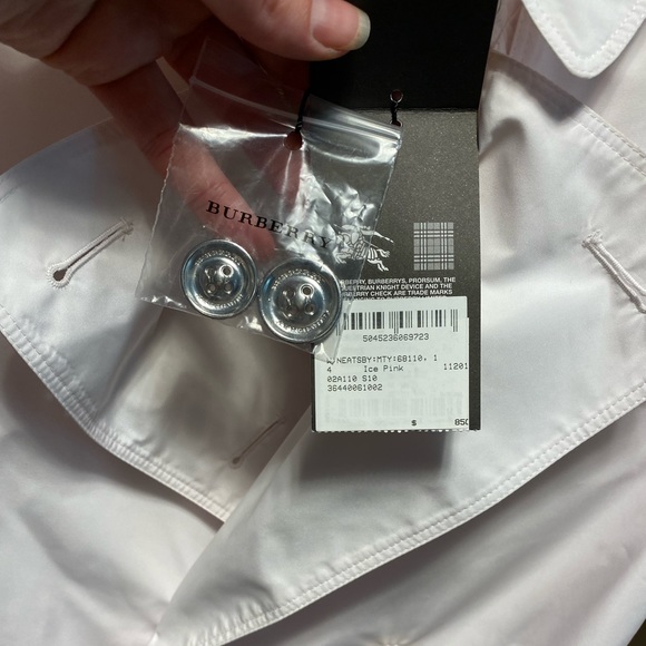 Ice Pink Burberry Jacket Size 4 - Picture 6 of 8